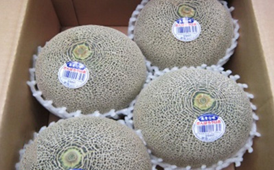 4 melons in one box image
